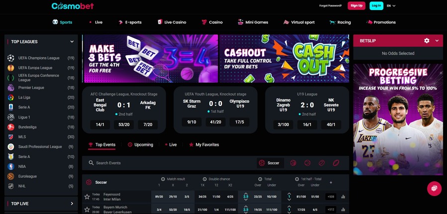 Cosmobet bookmaker review