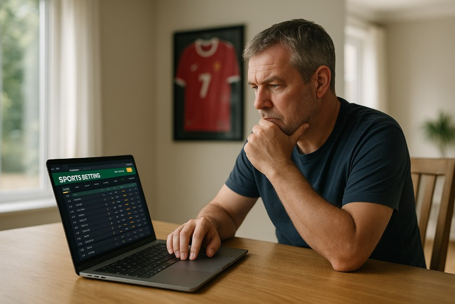 Punter thinking about a bet